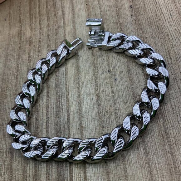 Italy S925 Classic Cuban Link Chain Bracelet